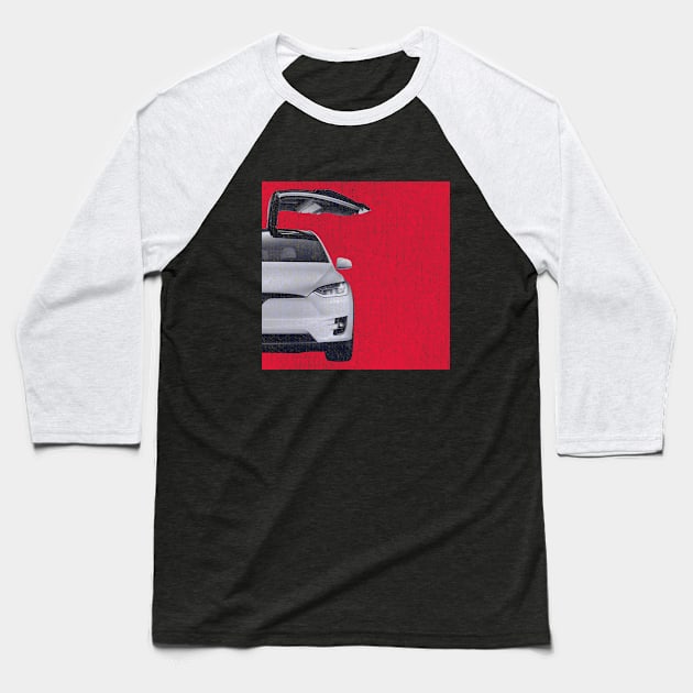 Tesla model X colorus vintage Baseball T-Shirt by WOS